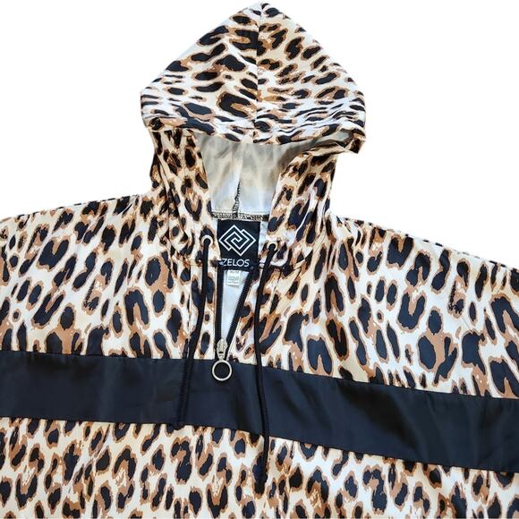 Zelos pullover hoodie windbreaker leopard print size XS - Picture 2 of 8